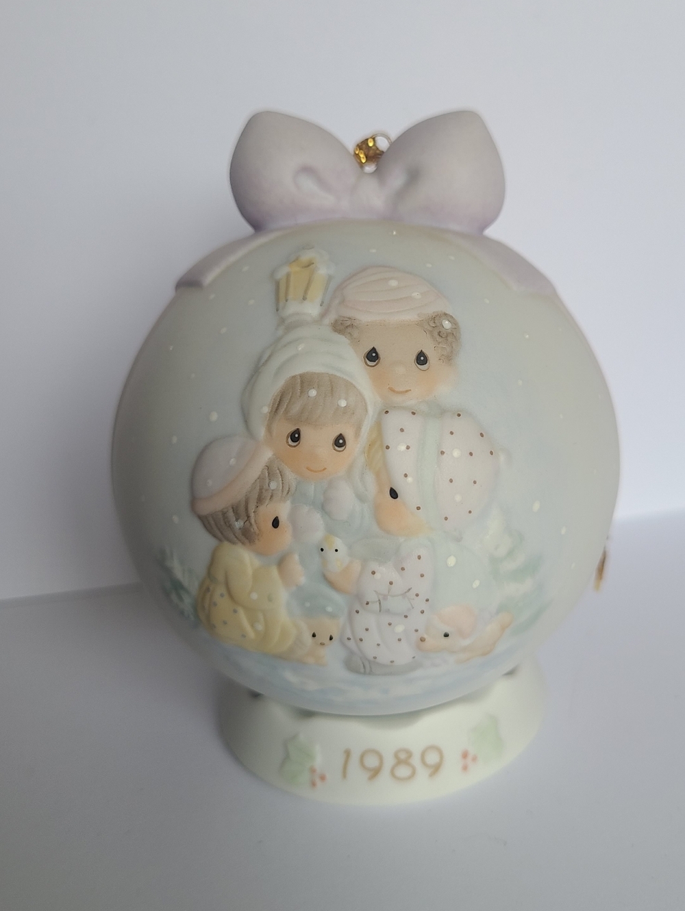 Precious Moments Peace on Earth Tree Porcelain Collectible Ball Ornament
